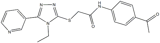 N-(4-acetylphenyl)-2-{[4-ethyl-5-(3-pyridinyl)-4H-1,2,4-triazol-3-yl]sulfanyl}acetamide Structure