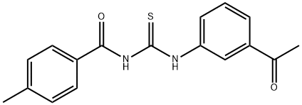 N-(3-acetylphenyl)-N'-(4-methylbenzoyl)thiourea Struktur