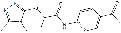 N-(4-acetylphenyl)-2-[(4,5-dimethyl-4H-1,2,4-triazol-3-yl)sulfanyl]propanamide Structure