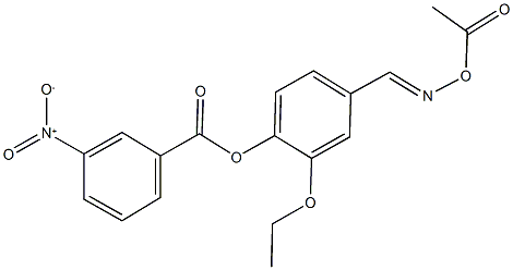 4-{[(acetyloxy)imino]methyl}-2-ethoxyphenyl 3-nitrobenzoate Structure