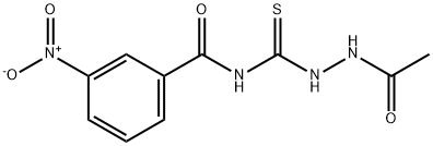 N-[(2-acetylhydrazino)carbothioyl]-3-nitrobenzamide 结构式