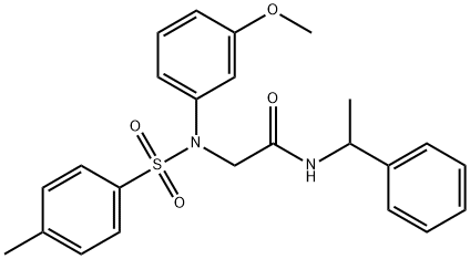 2-{3-methoxy[(4-methylphenyl)sulfonyl]anilino}-N-(1-phenylethyl)acetamide|2-{3-METHOXY[(4-METHYLPHENYL)SULFONYL]ANILINO}-N-(1-PHENYLETHYL)ACETAMIDE