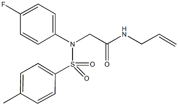 N-allyl-2-{4-fluoro[(4-methylphenyl)sulfonyl]anilino}acetamide 结构式