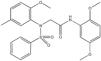 333449-54-0 N-(2,5-dimethoxyphenyl)-2-[2-methoxy-5-methyl(phenylsulfonyl)anilino]acetamide