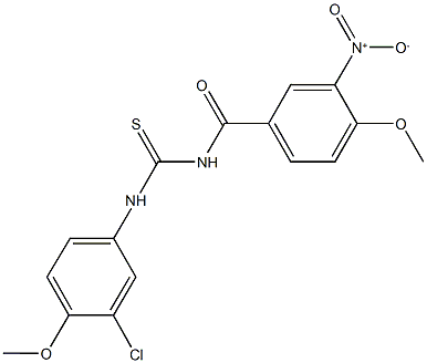 333739-33-6 N-(3-chloro-4-methoxyphenyl)-N'-{3-nitro-4-methoxybenzoyl}thiourea