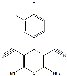 2,6-diamino-4-(3,4-difluorophenyl)-4H-thiopyran-3,5-dicarbonitrile Structure