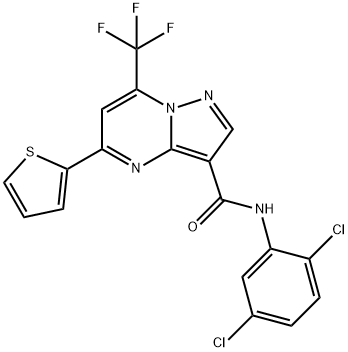 333762-12-2 N-(2,5-dichlorophenyl)-5-(2-thienyl)-7-(trifluoromethyl)pyrazolo[1,5-a]pyrimidine-3-carboxamide