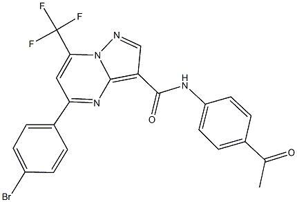 N-(4-acetylphenyl)-5-(4-bromophenyl)-7-(trifluoromethyl)pyrazolo[1,5-a]pyrimidine-3-carboxamide Struktur