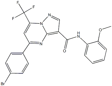333764-13-9 5-(4-bromophenyl)-N-(2-methoxyphenyl)-7-(trifluoromethyl)pyrazolo[1,5-a]pyrimidine-3-carboxamide