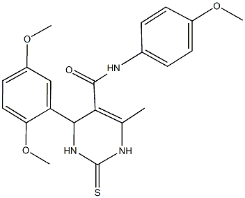4-(2,5-dimethoxyphenyl)-N-(4-methoxyphenyl)-6-methyl-2-thioxo-1,2,3,4-tetrahydro-5-pyrimidinecarboxamide Structure