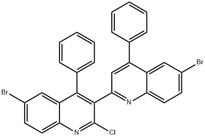 2'-chloro-2,3'-bis[6-bromo-4-phenylquinoline] Structure