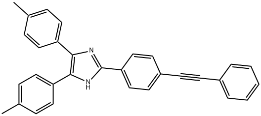 4,5-bis(4-methylphenyl)-2-[4-(phenylethynyl)phenyl]-1H-imidazole Struktur