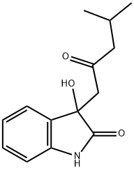 3-hydroxy-3-(4-methyl-2-oxopentyl)-1,3-dihydro-2H-indol-2-one,33417-15-1,结构式