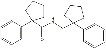 1-phenyl-N-[(1-phenylcyclopentyl)methyl]cyclopentanecarboxamide Structure