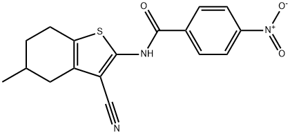 334507-11-8 N-(3-cyano-5-methyl-4,5,6,7-tetrahydro-1-benzothien-2-yl)-4-nitrobenzamide
