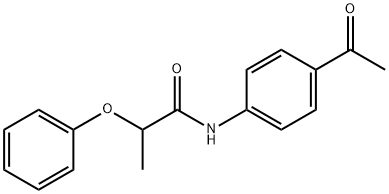 N-(4-acetylphenyl)-2-phenoxypropanamide Struktur