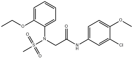 335208-72-5 N-(3-chloro-4-methoxyphenyl)-2-[2-ethoxy(methylsulfonyl)anilino]acetamide