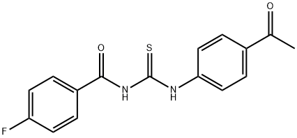 N-(4-acetylphenyl)-N'-(4-fluorobenzoyl)thiourea Structure