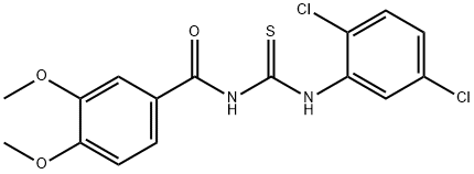 N-(2,5-dichlorophenyl)-N'-(3,4-dimethoxybenzoyl)thiourea,335214-26-1,结构式