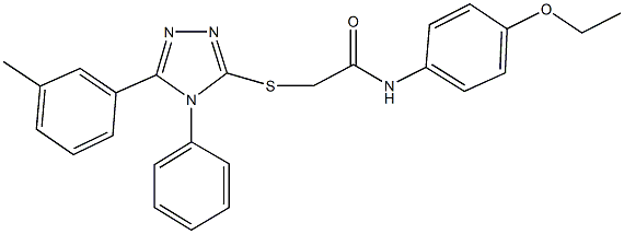 N-(4-ethoxyphenyl)-2-{[5-(3-methylphenyl)-4-phenyl-4H-1,2,4-triazol-3-yl]sulfanyl}acetamide,335220-66-1,结构式