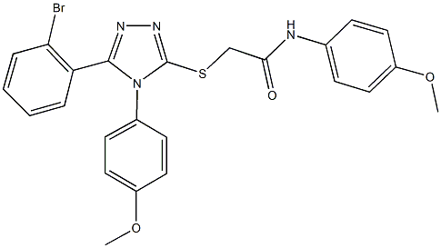 2-{[5-(2-bromophenyl)-4-(4-methoxyphenyl)-4H-1,2,4-triazol-3-yl]sulfanyl}-N-(4-methoxyphenyl)acetamide