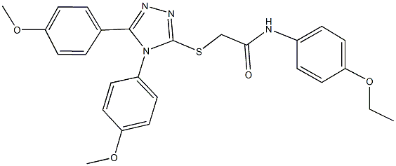 2-{[4,5-bis(4-methoxyphenyl)-4H-1,2,4-triazol-3-yl]sulfanyl}-N-(4-ethoxyphenyl)acetamide Struktur