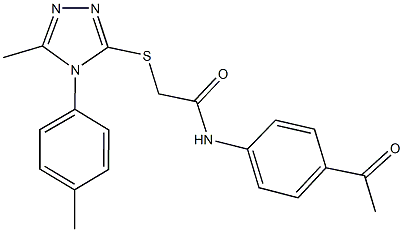 N-(4-acetylphenyl)-2-{[5-methyl-4-(4-methylphenyl)-4H-1,2,4-triazol-3-yl]sulfanyl}acetamide Structure