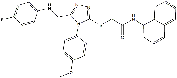 335400-71-0 2-{[5-[(4-fluoroanilino)methyl]-4-(4-methoxyphenyl)-4H-1,2,4-triazol-3-yl]sulfanyl}-N-(1-naphthyl)acetamide