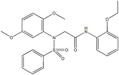 2-[2,5-dimethoxy(phenylsulfonyl)anilino]-N-(2-ethoxyphenyl)acetamide Struktur