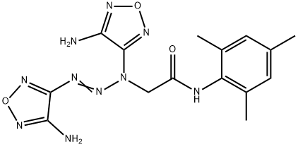 2-[1,3-bis(4-amino-1,2,5-oxadiazol-3-yl)-2-triazenyl]-N-mesitylacetamide Structure