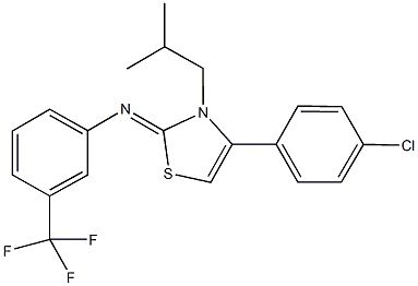 337315-85-2 N-(4-(4-chlorophenyl)-3-isobutyl-1,3-thiazol-2(3H)-ylidene)-N-[3-(trifluoromethyl)phenyl]amine