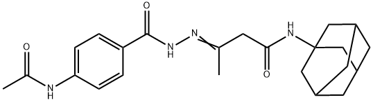 3-{[4-(acetylamino)benzoyl]hydrazono}-N-(1-adamantyl)butanamide|