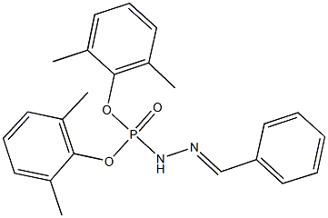 O,O-bis(2,6-dimethylphenyl) N'-benzylidenehydrazidophosphate Structure
