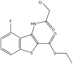 ethyl 3-[(chloroacetyl)amino]-4-fluoro-1-benzothiophene-2-carboxylate Struktur