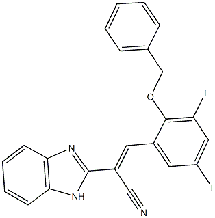 337470-55-0 2-(1H-benzimidazol-2-yl)-3-[2-(benzyloxy)-3,5-diiodophenyl]acrylonitrile