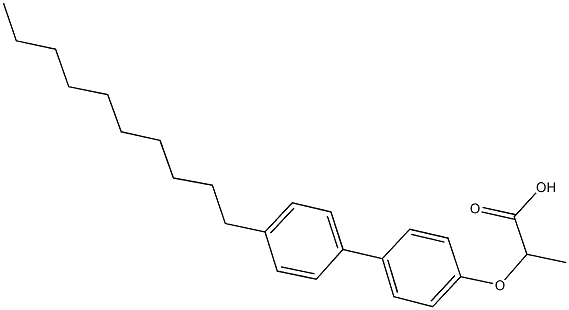 2-[(4'-decyl[1,1'-biphenyl]-4-yl)oxy]propanoic acid Struktur