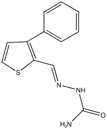 3-phenylthiophene-2-carbaldehyde semicarbazone Struktur
