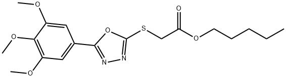 pentyl {[5-(3,4,5-trimethoxyphenyl)-1,3,4-oxadiazol-2-yl]sulfanyl}acetate|