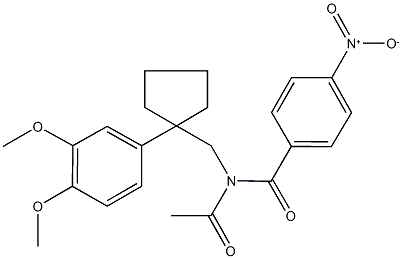 N-acetyl-N-({1-[3,4-bis(methyloxy)phenyl]cyclopentyl}methyl)-4-nitrobenzamide Structure