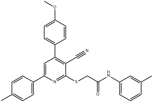 337498-17-6 2-{[3-cyano-4-(4-methoxyphenyl)-6-(4-methylphenyl)-2-pyridinyl]sulfanyl}-N-(3-methylphenyl)acetamide