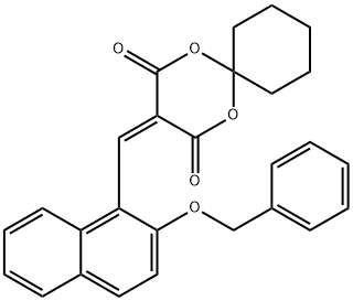 3-({2-[(phenylmethyl)oxy]naphthalen-1-yl}methylidene)-1,5-dioxaspiro[5.5]undecane-2,4-dione|