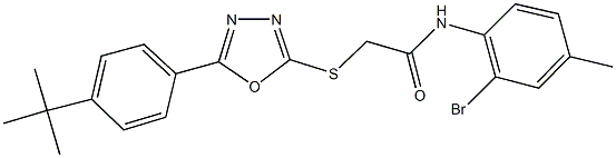 337503-51-2 N-(2-bromo-4-methylphenyl)-2-{[5-(4-tert-butylphenyl)-1,3,4-oxadiazol-2-yl]sulfanyl}acetamide
