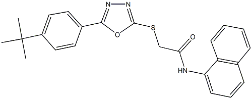 337503-60-3 2-{[5-(4-tert-butylphenyl)-1,3,4-oxadiazol-2-yl]sulfanyl}-N-(1-naphthyl)acetamide