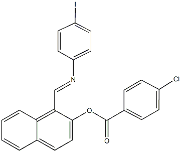 339024-17-8 1-{[(4-iodophenyl)imino]methyl}-2-naphthyl 4-chlorobenzoate