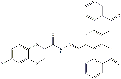339059-50-6 2-(benzoyloxy)-4-{2-[(4-bromo-2-methoxyphenoxy)acetyl]carbohydrazonoyl}phenyl benzoate