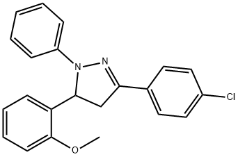 3-(4-chlorophenyl)-5-(2-methoxyphenyl)-1-phenyl-4,5-dihydro-1H-pyrazole Structure