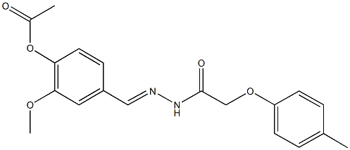 2-methoxy-4-{2-[(4-methylphenoxy)acetyl]carbohydrazonoyl}phenyl acetate|