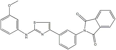 2-{3-[2-(3-methoxyanilino)-1,3-thiazol-4-yl]phenyl}-1H-isoindole-1,3(2H)-dione|