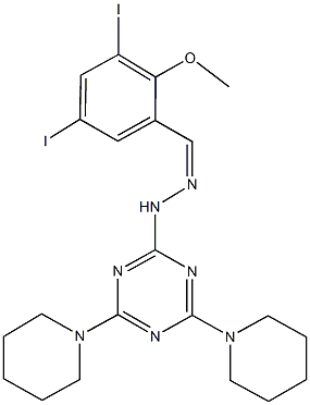 339218-03-0 3,5-diiodo-2-methoxybenzaldehyde [4,6-di(1-piperidinyl)-1,3,5-triazin-2-yl]hydrazone