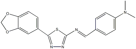 339232-01-8 N-[5-(1,3-benzodioxol-5-yl)-1,3,4-thiadiazol-2-yl]-N-[4-(dimethylamino)benzylidene]amine